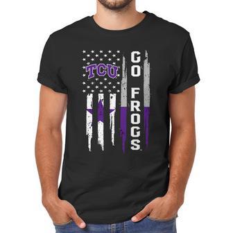 Go Tcu Horned Frogs American Flag Men T-Shirt | Favorety