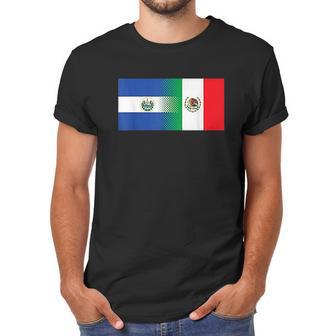 Half Mexican Half Salvadorian Flag Mexico El Salvador Men T-Shirt | Favorety