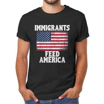Immigrants Feed America With America Flag Men T-Shirt | Favorety
