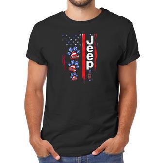 Jeep Dog Paw Print American Flag 4Th Of July Pet Car Lover Gift Men T-Shirt | Favorety AU