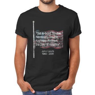 John Lewis Good Trouble American Flag Men T-Shirt | Favorety UK