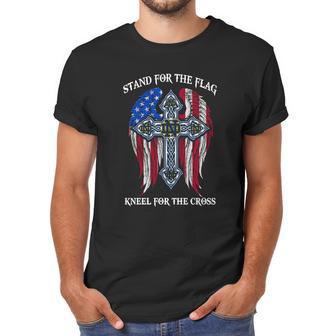 Notre Dame Fighting Irish Stand For The Flag Kneel For The Cross Men T-Shirt | Favorety CA