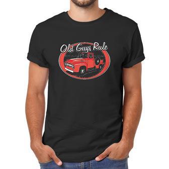 Old Guys Rule T Shirt For Men | Red Truck | Charcoal Men T-Shirt | Favorety CA