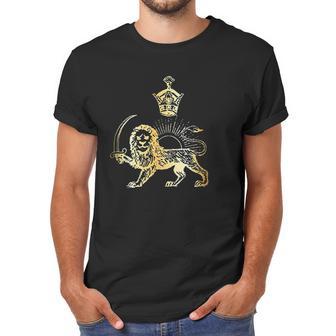 Persian Flag Iranian Lion Sun And Crown Men T-Shirt | Favorety