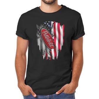 Peterbilt Logo Red Design Usa Flag American Independence Day Truck Fans Patriots Shirts Men T-Shirt | Favorety CA