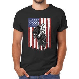 Rodeo Bull Rider Patriotic American Usa Flag For Cowboys Cute Gift Men T-Shirt | Favorety UK