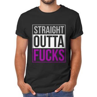 Straight Outta Fucks Pride Asexuality Asexual Flag Lgbt Gift Graphic Design Printed Casual Daily Basic Men T-Shirt | Favorety