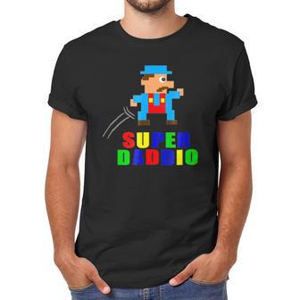 Mens Super Daddio Fathers Day Video Game Action Figure Arcade Tee Men T-Shirt | Favorety UK