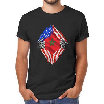 Super Moroccan Heritage Morocco Roots Usa Flag Gift Men T-Shirt | Favorety AU