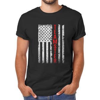 Teamster Proud American Flag Men T-Shirt | Favorety