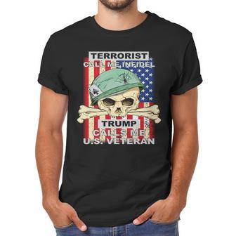 Terrorist Call Me Infidel Trump Calls Me Us Veteran Graphic Design Printed Casual Daily Basic Men T-Shirt | Favorety AU