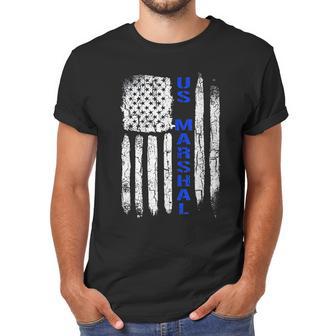 Thin Blue Line Flag American Us Marshal Men T-Shirt | Favorety