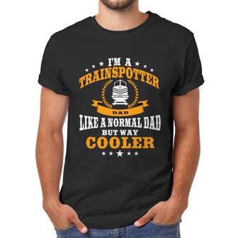 Trainspotter Dad Trainspotting Design Steam Locomotive Funny Gift Graphic Design Printed Casual Daily Basic Men T-Shirt | Favorety