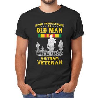 Mens Never Underestimate An Old Man Vietnam Veteran Gift Graphic Design Printed Casual Daily Basic Men T-Shirt | Favorety