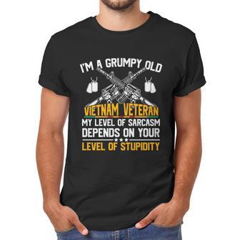 Veteran Day Im A Grumpy Old Vietnam Veteran Graphic Design Printed Casual Daily Basic Men T-Shirt | Favorety CA