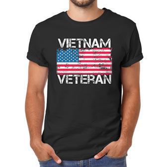 Vietnam Veteran Vintage Us Flag Military Vet Gift Men T-Shirt | Favorety