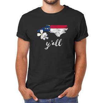 Vintage State Of North Carolina Yall Flag Dogwood Men T-Shirt | Favorety UK