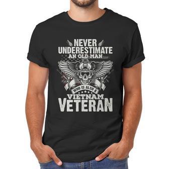 Vintage Us Flag Vietnam Veteran Fathers Day Grandfather Gift Graphic Design Printed Casual Daily Basic Men T-Shirt | Favorety AU