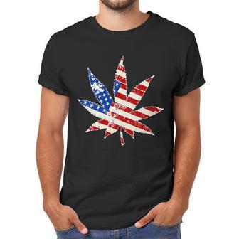 Vintage Weed American Flag 420 Men T-Shirt | Favorety