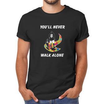 You Never Walk Alone Austim Awareness Dad And Son Men T-Shirt | Favorety UK