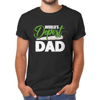 Weed Worlds Dopest Dad Funny Leaf Fashion Graphic Design Printed Casual Daily Basic Men T-Shirt | Favorety DE