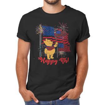 Winnie The Pooh Happy 4Th July American Flag Men T-Shirt | Favorety CA