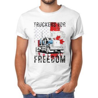 American Flag Canada Flag Freedom Awesome 2022 Gift Men T-Shirt | Favorety