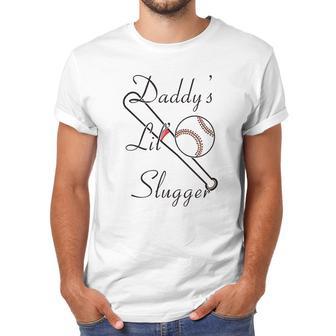 Daddy Lil Slugger Baseball Dad Fathers Day Men T-Shirt | Favorety