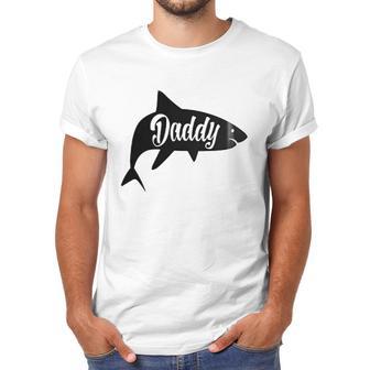 Daddy Shark In Black Dad Birthday Gifts Men T-Shirt | Favorety AU