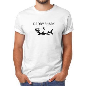 Mens Daddy Shark Funny Fathers And Grandpa Men T-Shirt | Favorety