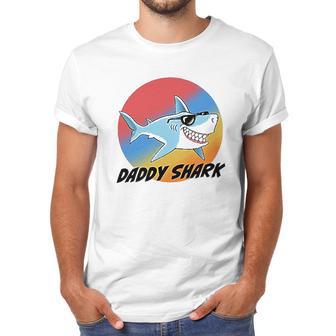 Daddy Shark With Sunglasses Dad Birthday Gifts Men T-Shirt | Favorety