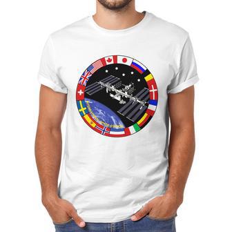 International Space Station T-Shirt Nasa Iss Flag Logo Men T-Shirt | Favorety DE