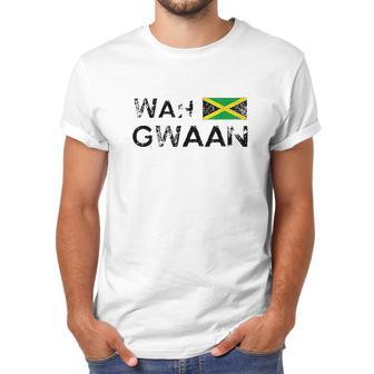 Jamaica Wah Gwaan Flag Jamaican Pride Fan Gift Men T-Shirt | Favorety AU