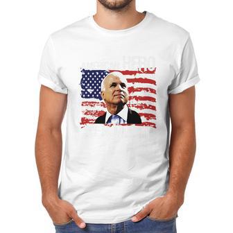 John Mccain T-Shirt - American Hero Retro Flag Usa Shirt Men T-Shirt | Favorety AU