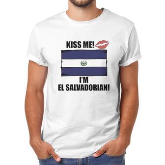 Kiss Me Im El Salvadorian Cute El Salvador Flag Men T-Shirt | Favorety