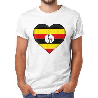 I Love Uganda Ugandan Flag Heart Men T-Shirt | Favorety CA