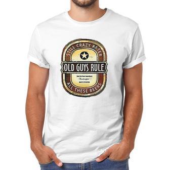 Old Guys Rule Crazy Brew Lake Blue Men T-Shirt | Favorety AU