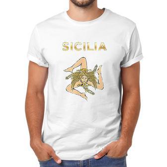 Sicilian Pride Sicilian Flag Trinacria Men T-Shirt | Favorety CA