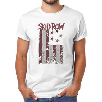 Skid Row Distressed Print Flag Men T-Shirt | Favorety DE