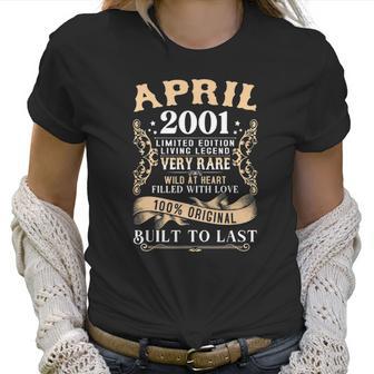 20Th Birthday Decoration April 2001 Men Women 20 Years Old Women T-Shirt | Favorety AU