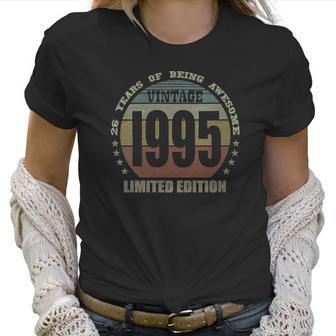 Womens 26 Years Old Gifts Vintage 1995 Limited Edition 26Th Birthday V-Neck Women T-Shirt | Favorety CA