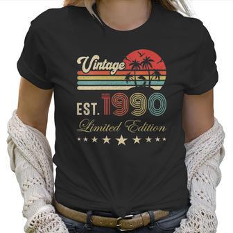 Womens 32Nd Birthday Born 1990 Vintage Limited Edition 32 Birthday V-Neck Women T-Shirt | Favorety CA