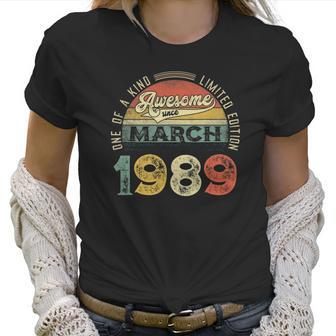 32Nd Birthday Decorations March 1989 Men Women 32 Years Old Women T-Shirt | Favorety