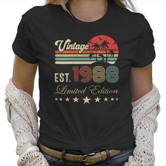 Womens 34Th Birthday Born 1988 Vintage Limited Edition 34 Birthday V-Neck Women T-Shirt | Favorety CA