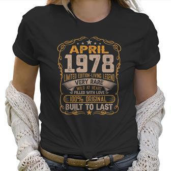 44Th Birthday Decoration April 1978 Men Women 44 Years Old Women T-Shirt | Favorety UK