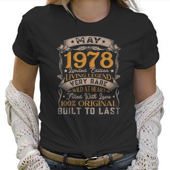 44Th Birthday Decorations May 1978 Men Women 44 Years Old Women T-Shirt | Favorety AU