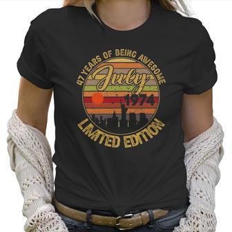 47Th Birthday Decoration July 1974 Men Women 47 Years Old Women T-Shirt | Favorety DE