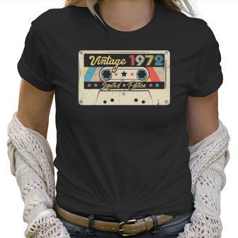 50 Years Old Vintage 1972 Cassette Tape 50Th Birthday Outfit Women T-Shirt | Favorety