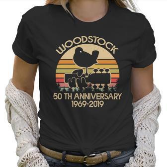 50Th Anniversary 1969-2019 Woodstock Music Vintage Women T-Shirt | Favorety