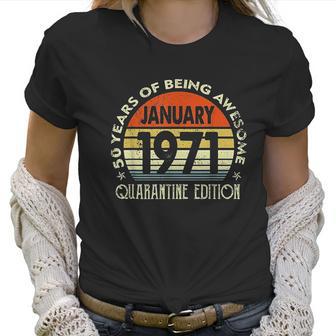 50Th Birthday Gift 50 Years Old Retro Vintage January 1971 Women T-Shirt | Favorety UK